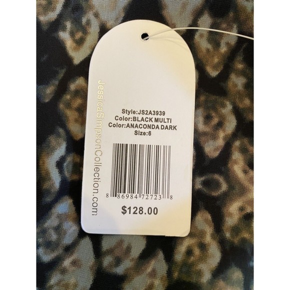 Jessica Simpson Collection Snakeskin Pattern Dress Size 6 NWT MSRP: $128 - Picture 4 of 7